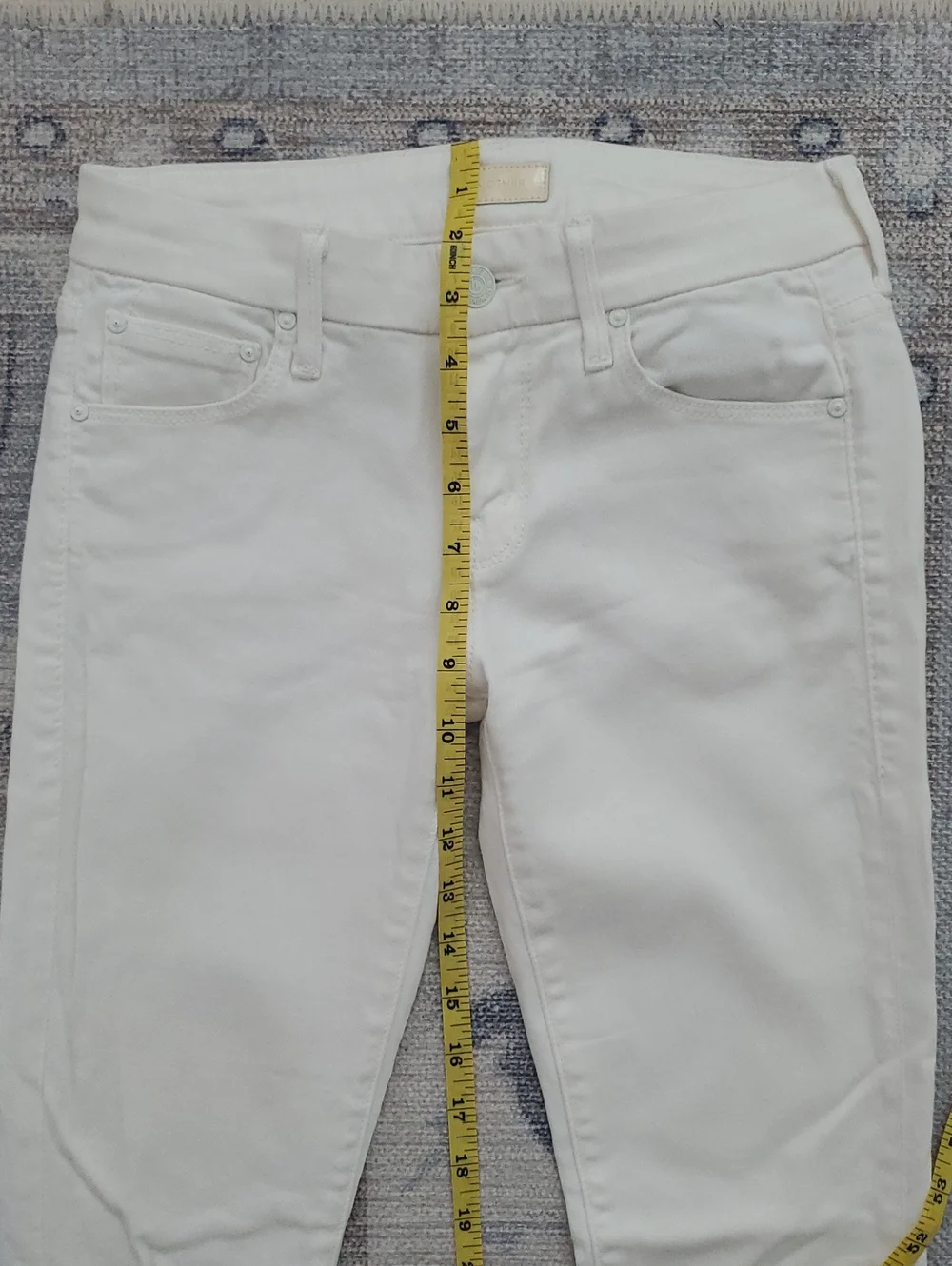 Mother The Looker Sleeping Beauty White Stretch Jean Denim Pants Sz24
